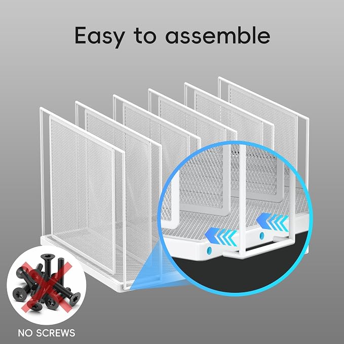 File Organizer for Desk, 5-Section Vertical File Sorter, Paper Holder Organizer - Image 4