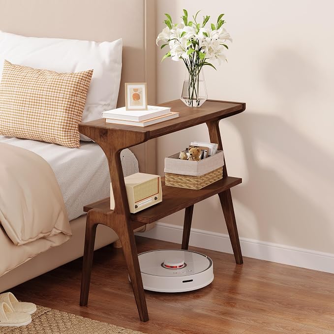 Solid Wood End Table, 2-Tier Side Table - Image 7