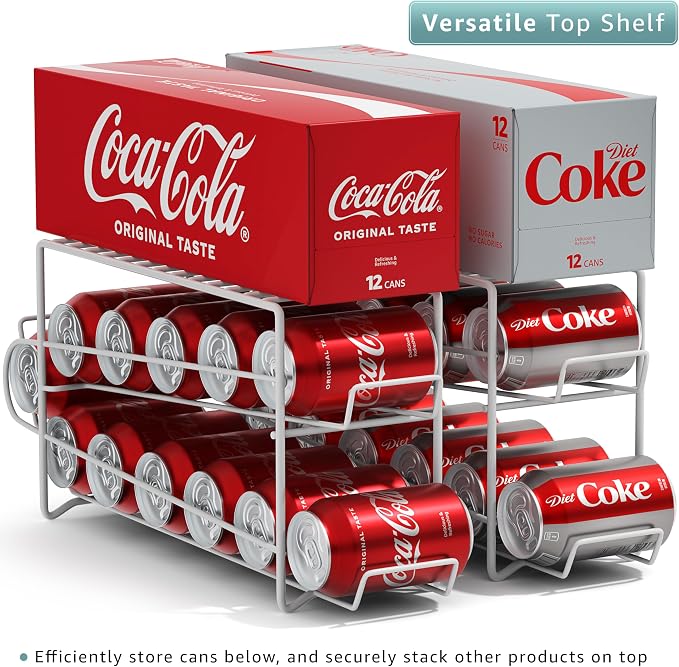Sorbus Soda Can Rack Beverage Dispenser Dispenses 12 Standard Size 12oz Cans - Image 8