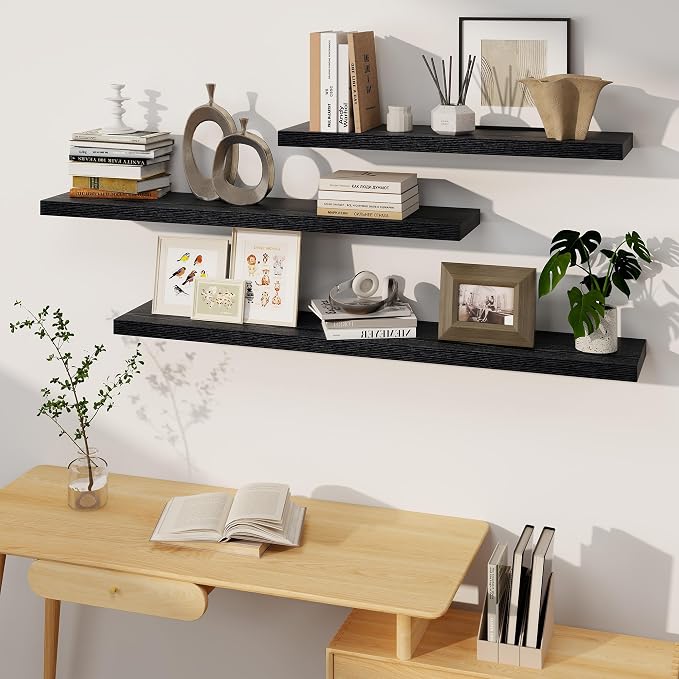 Fun Memories Deep Black Floating Shelves, 8 Inch Deep Floating Shelf - Image 6