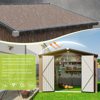 Metal Storage Shed, 10x12 Outdoor Storage Building, Large Backyard Sheds - Image 5