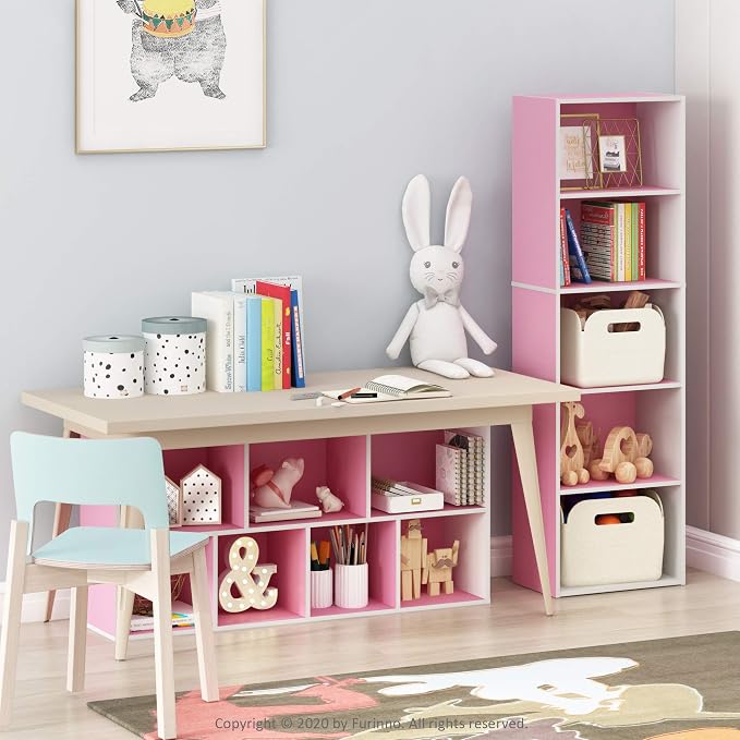 Furinno LUDER Book Shelf, 5-Cube Bookshelf, Bookcase - Image 4