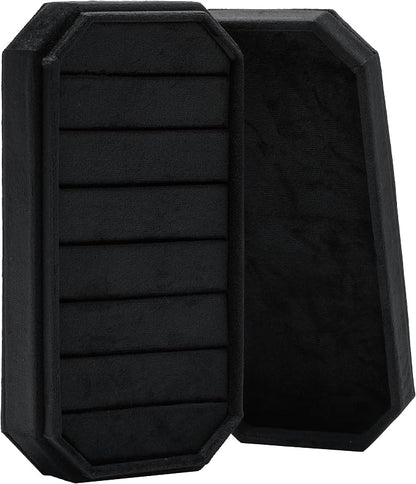 Velvet Ring Organizer Display Tray Jewelry Box Earring Holder Case - Image 4