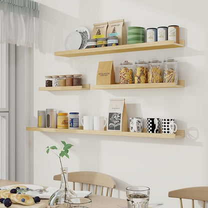 Fun Memories Picture Ledge Shelf, 48 Inch Long Floating Shelves Set of 6 - Image 5