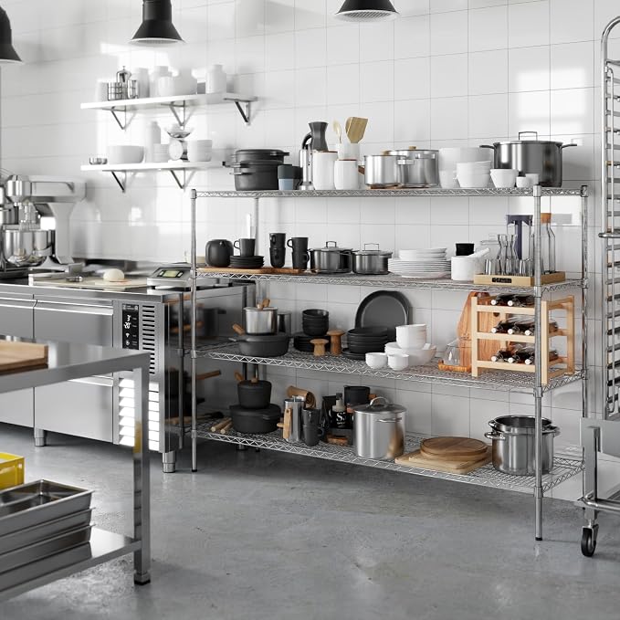 21" Deep x 72" Wide x 54" Height Wire Shelving Kit | 4-Tier | NSF Commercial - Image 5