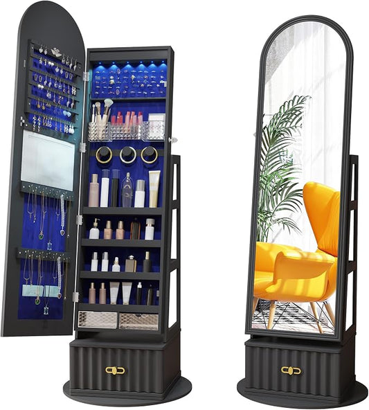 63" Full Length Mirror Jewelry Cabinet by SKKTKT