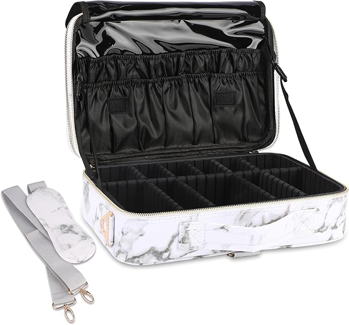 JOURMON Travel Makeup Train Case, Large Capacity Cosmetic Bags by JOURMON