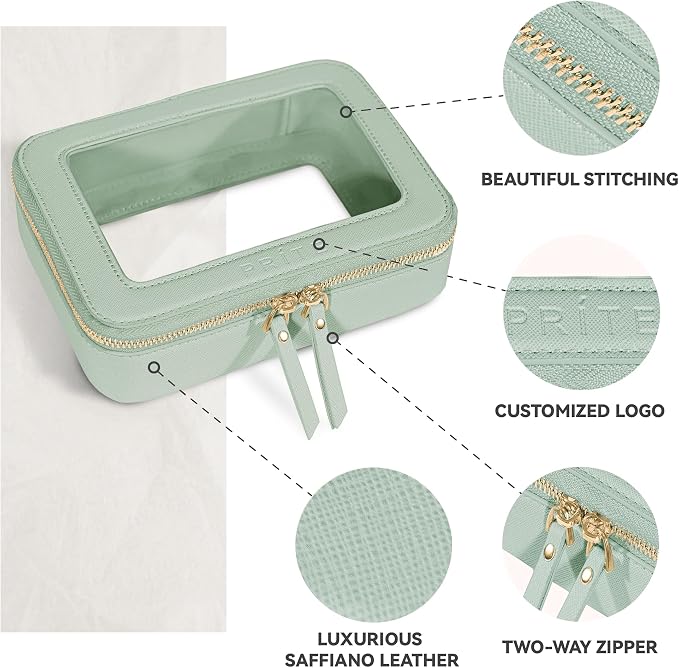 Prite Clear Makeup Bag Cosmetic Organizer Case Waterproof Travel Toiletry Bag - Image 4