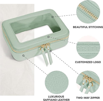 Prite Clear Makeup Bag Cosmetic Organizer Case Waterproof Travel Toiletry Bag - Image 4