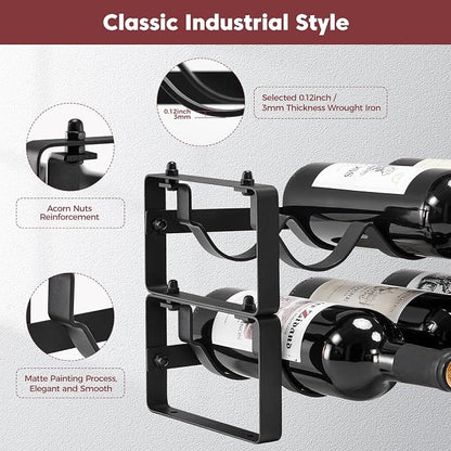 Stackable Wine Rack Countertop, Sturdy Wine Bottle Holder Freestanding - Image 5