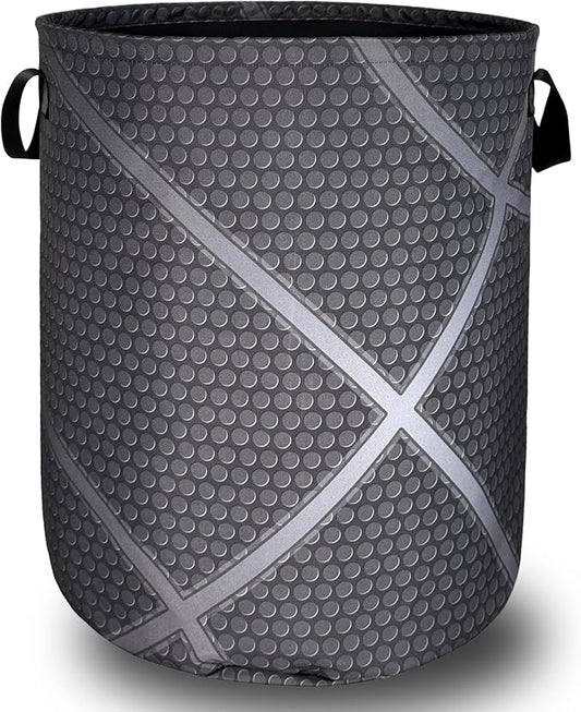 Basketball Grey Texture Laundry Hamper by SELIONLIKN
