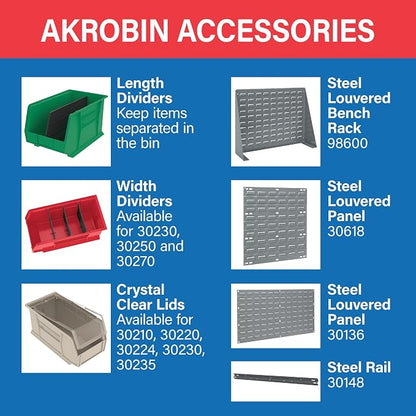 Akro-Mils 30230 AkroBins Plastic Storage Bins, Space-Saving Stackable Bins - Image 5