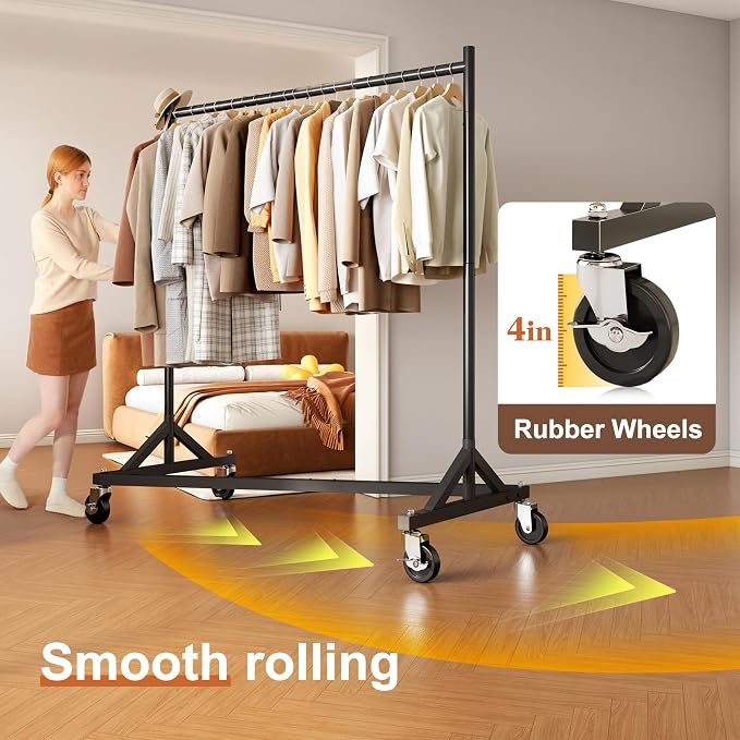 HOKEEPER Commercial Z Base Garment Rack Hold 500LBS Heavy Duty Clothing Rack - Image 2