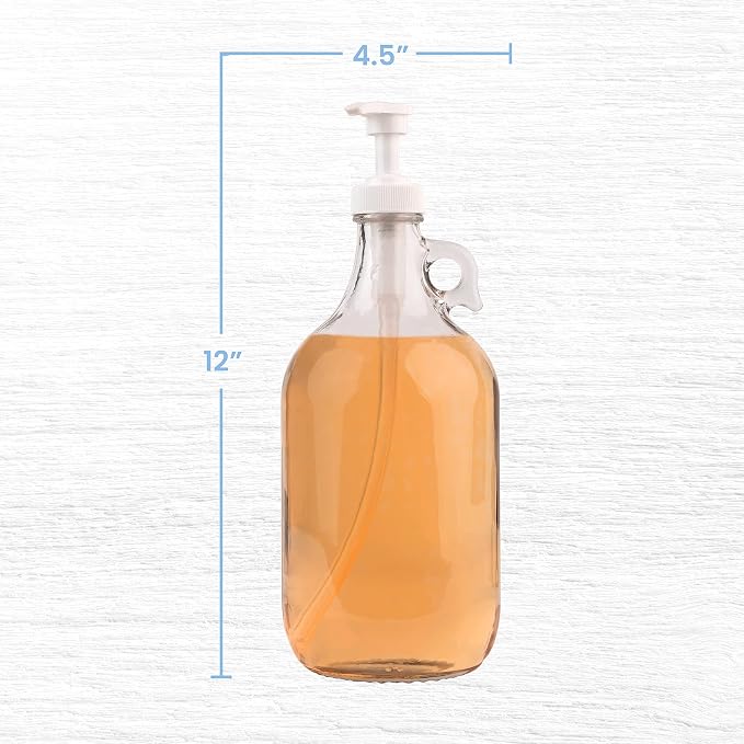 kitchentoolz Half Gallon Glass Laundry Detergent Dispenser- Large Jug - Image 2