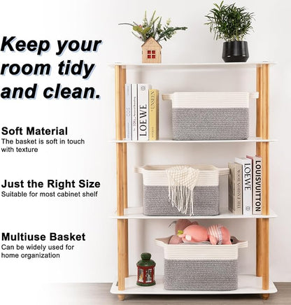OIAHOMY 3 Pack Storage Basket for Organizing, Woven Basket Basket - Image 2
