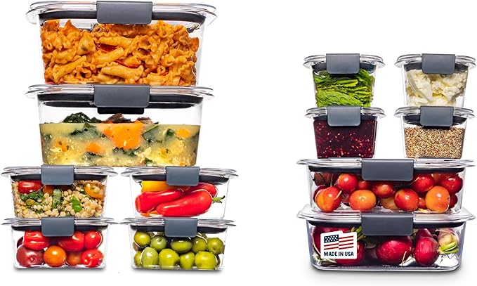 Rubbermaid Brilliance BPA-Free Airtight Food Storage Containers, 24-Piece Set by Rubbermaid
