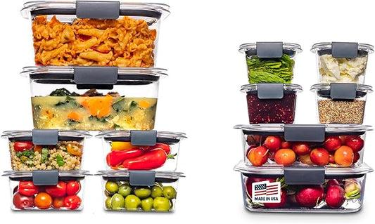Rubbermaid Brilliance BPA-Free Airtight Food Storage Containers, 24-Piece Set by Rubbermaid