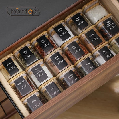 24Pcs 4oz Spice Jars with 275 Labels, Small Seasoning Glass Container Empty - Image 8