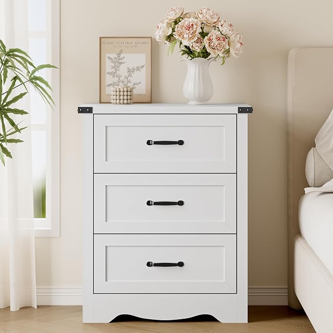 3-Drawer Dresser for Bedroom, Small Wooden Chest of Drawers - Image 3