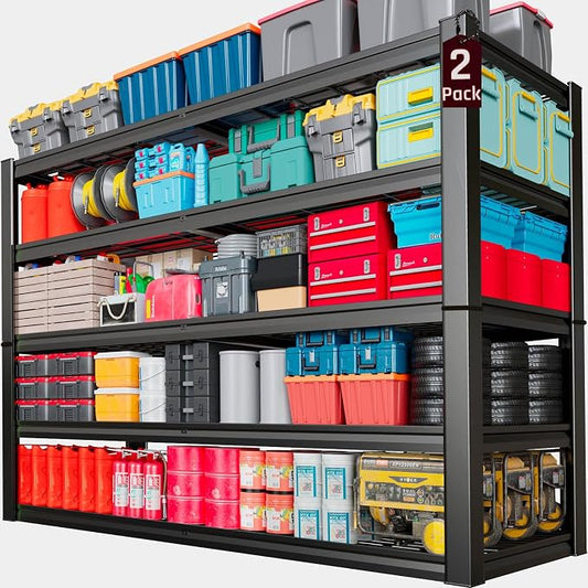 68" Wide Heavy Duty Garage Shelving Units, 5-Tier Deep Storage Shelves by SKZNSA