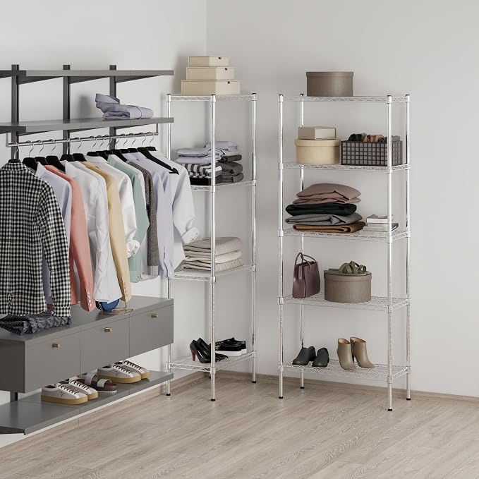 14" Deep x 30" Wide x 74" Height Wire Shelving Kit | 5-Tier | NSF Commercial - Image 7
