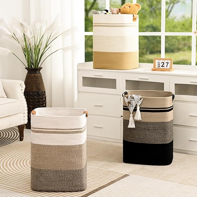 Laundry Hamper, 75L Tall Laundry Basket - Image 9