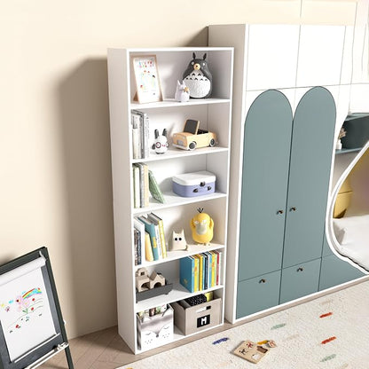 6 Tier Book Shelf，Wooden 6 Cube Storage Organizer, 6 Tier Low Bookcase Storage - Image 8