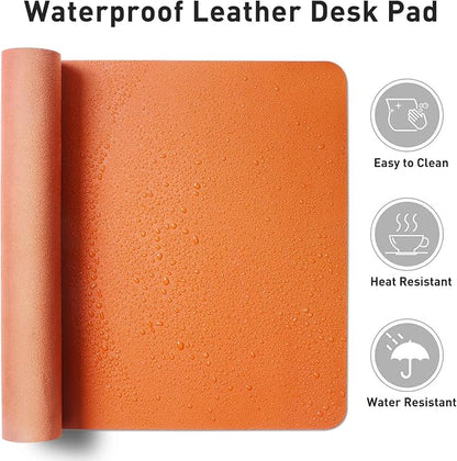 Aothia Leather Desk Pad Protector, Mouse Pad, Office Desk Mat, Non-Slip PU - Image 7