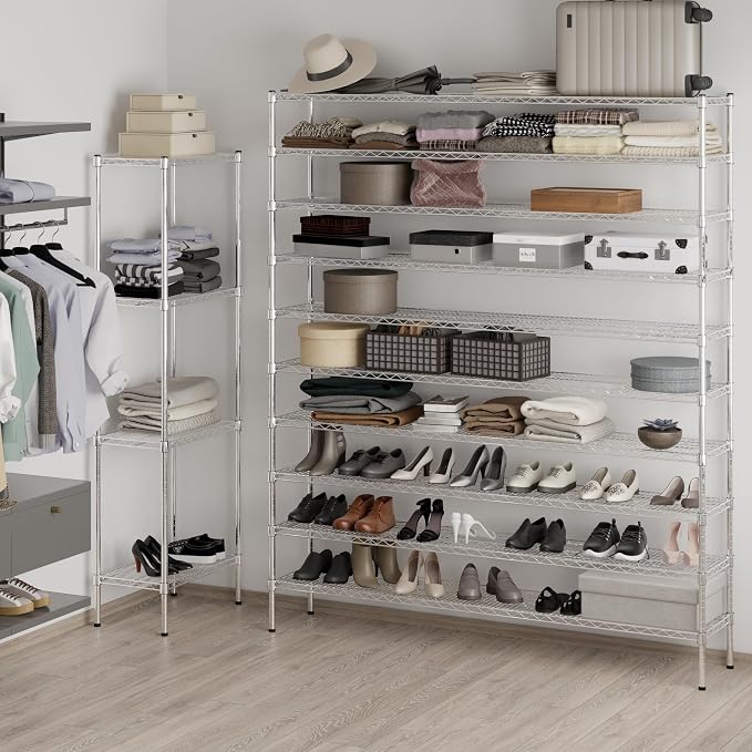 14" Deep x 72" Wide x 86" Height Wire Shelving Kit | 10-Tier | NSF Commercial - Image 5