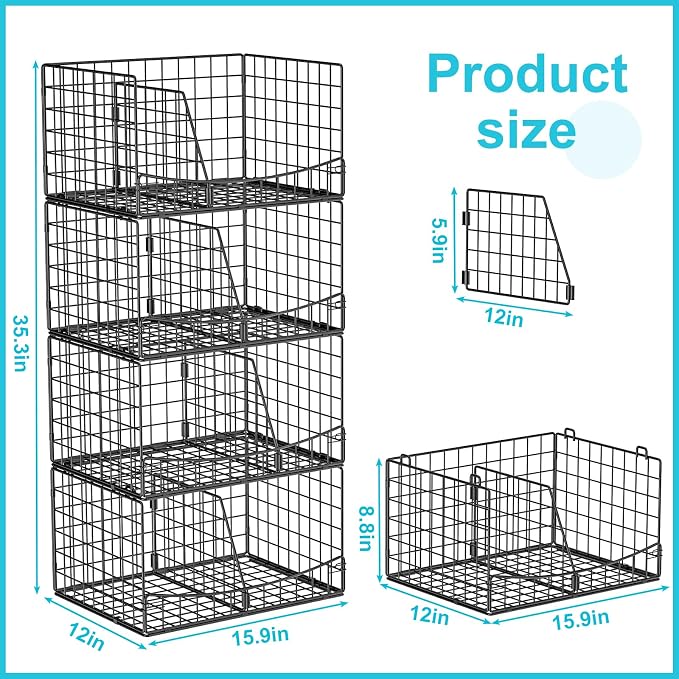 4-Tier Closet Organizers and Storage Shelves - Image 4