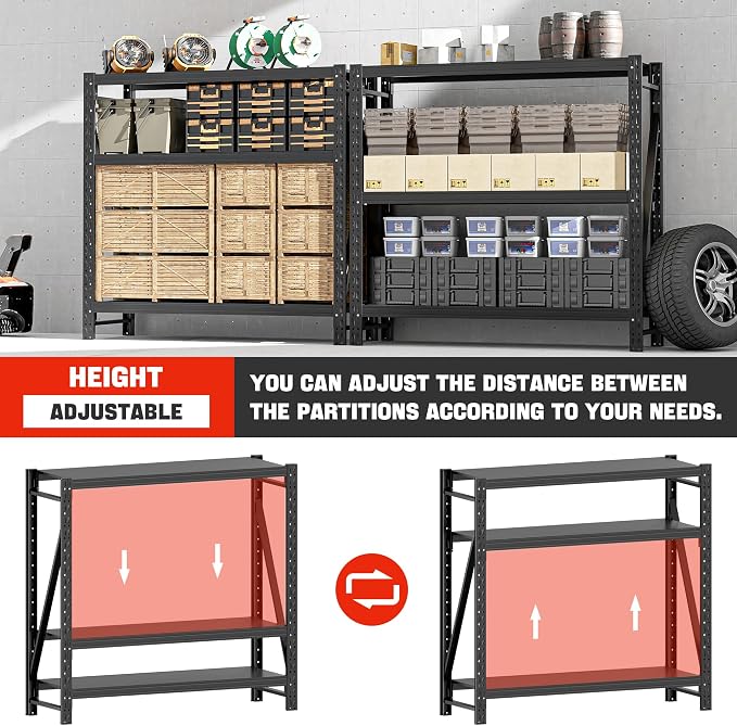 Heavy Duty Garage Shelves – Metal Shelving Unit - Image 6