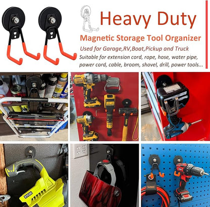 ULIBERMAGNET Heavy Duty Magnetic Garage Hook, 10 Pack Strong Large Magnet Hooks - Image 5