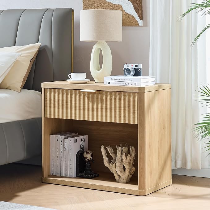 LEYAOYAO 31" Wide Fluted Nightstand - Image 3