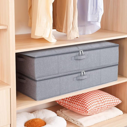 Under Bed Storage Containers, 23.6 x 11.8 x 5.9 Inch Collapsible Clothes - Image 2