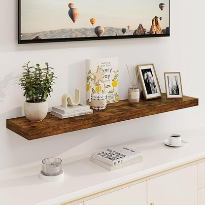 Fun Memories Floating Shelves, 8 Inch Deep Floating Shelves, Rustic Wood - Image 2
