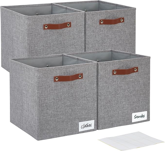 Collapsible Fabric Storage Cube Bins by Bagnizer