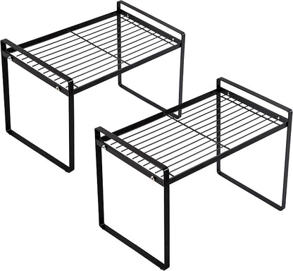 2pk Kitchen Cabinet Shelf Counter Organizer Rack Pantry Storage Bathroom by Shantton