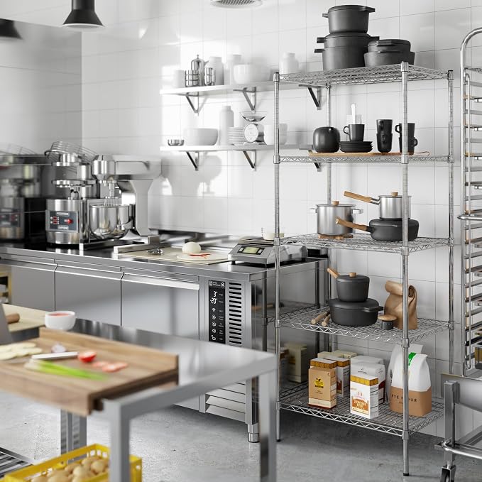 21" Deep x 30" Wide x 74" Height Wire Shelving Kit | 5-Tier | NSF Commercial - Image 6