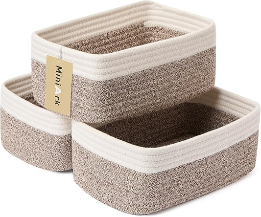 Small Storage Baskets for Organizing | Closet Organizer Bins | Shelf Toy Basket by MiniArkStorageBasketsHome