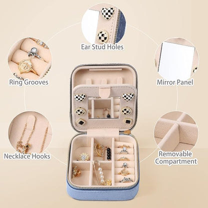 Dajasan Velvet Travel Jewelry Box, Mini Travel Jewelry Case, Small Portable - Image 4
