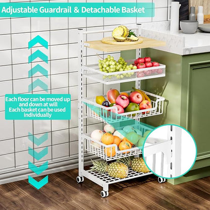 HapiRm Fruit Basket Kitchen Cart - Image 3