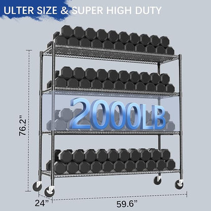 Heavy Duty Shelving, 76.2" H Garage Shelving Unit - Image 3