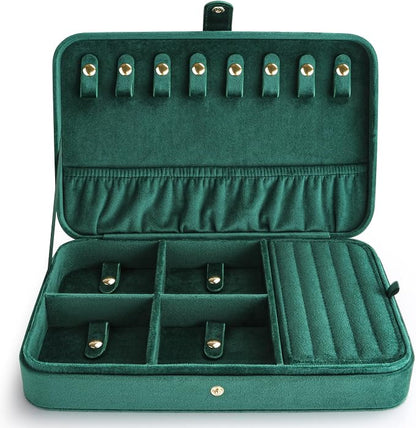 VELORIA Jewelry Box, Premium Velvet Travel Jewelry Organizers & Storage - Image 3