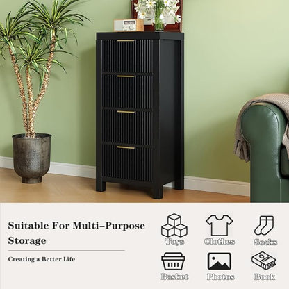Tall Mid-Century Dresser with 4 Large Drawers, or Office - Image 3
