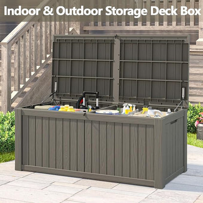 Outdoor Storage Box, 180 Gallon Deck Box, Waterproof and UV Resistant Large - Image 7