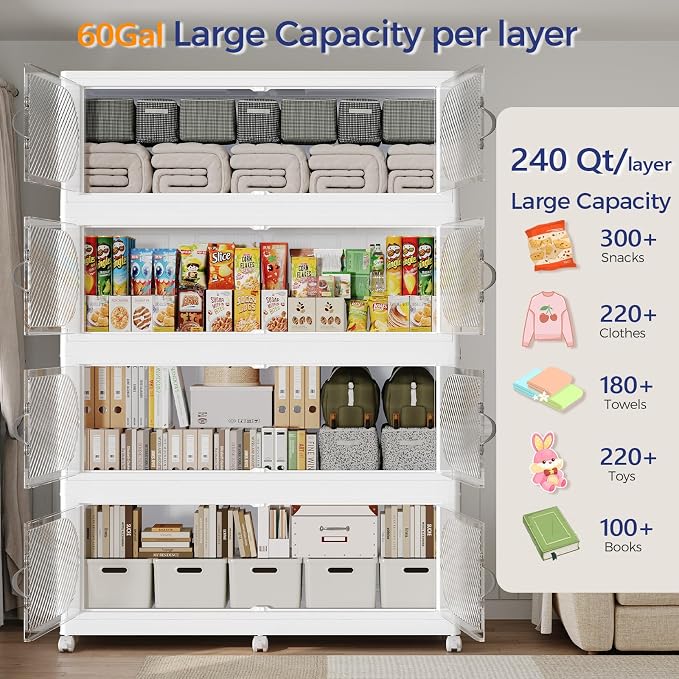 960QT Extra Large Stackable Storage Bins - Image 3
