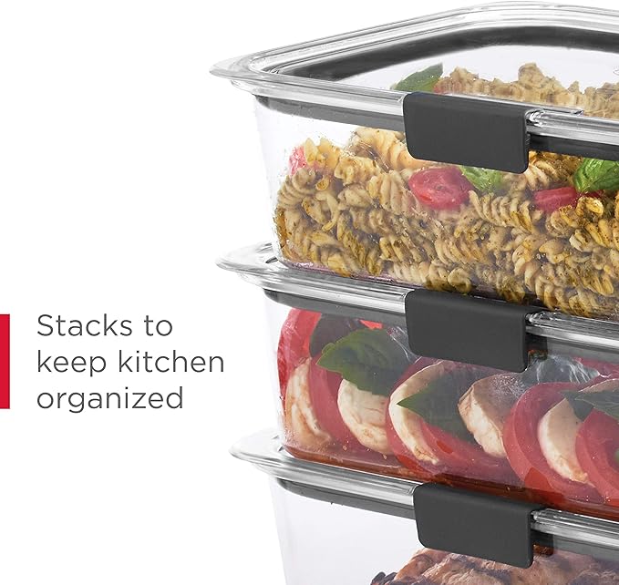 Rubbermaid Brilliance Food Storage Containers, 14 Piece Plastic Containers - Image 6