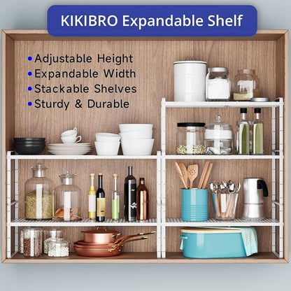 Expandable Cabinet Shelf Organizers, Kitchen Small Stand Rack Organization - Image 8