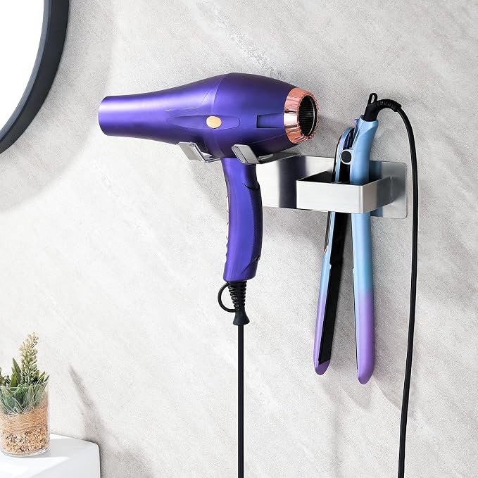 Hair Dryer and Straightener Holder, Upgraded Hair Straightener Holder - Image 7