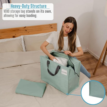 VENO 4 Pack Heavy Duty Moving Bags, Storage Bags, Packing Supplies, Top Zipper - Image 2
